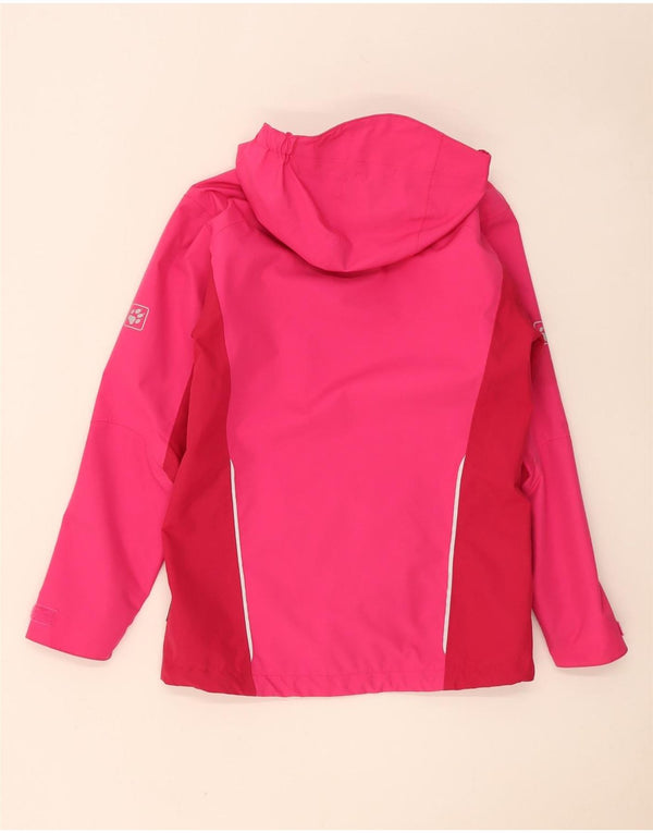 Jack Wolfskin Chubasquero con capucha para niña 13-14 años, color rosa