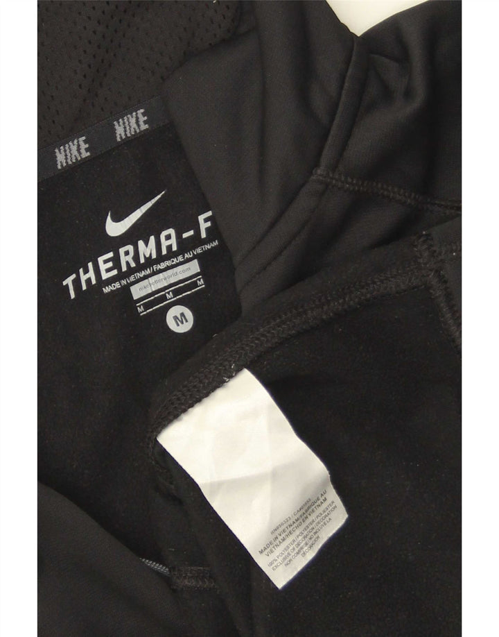 Nike - Camiseta de chándal Therma-Fit para hombre, talla mediana, color negro