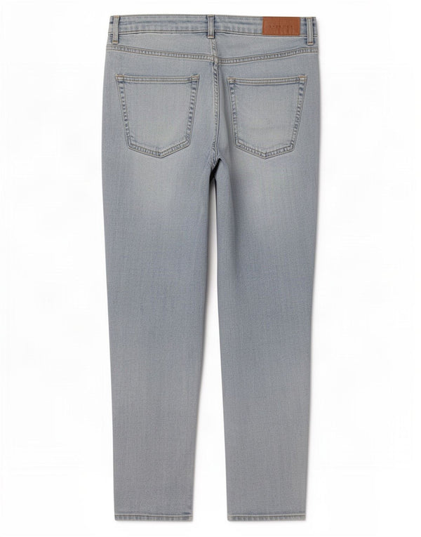 Vaqueros cónicos de talle alto Mom para mujer de Topshop W34 L28 Poliéster azul