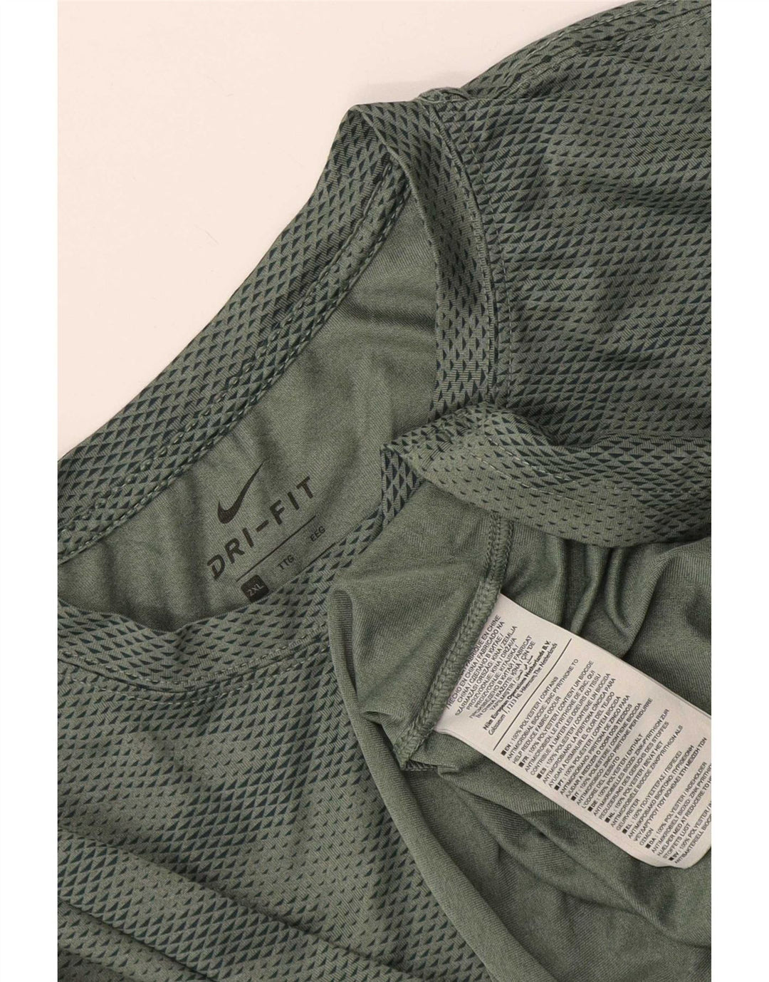 Nike Camiseta Dri Fit para hombre Top 2XL Poliéster de camuflaje verde