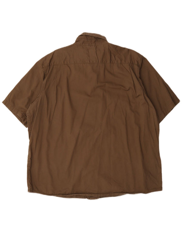 Wrangler Camisa De Manga Corta Para Hombre 2XL Algodón Caqui