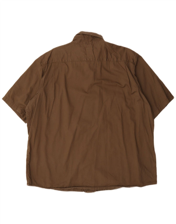 Wrangler Camisa De Manga Corta Para Hombre 2XL Algodón Caqui