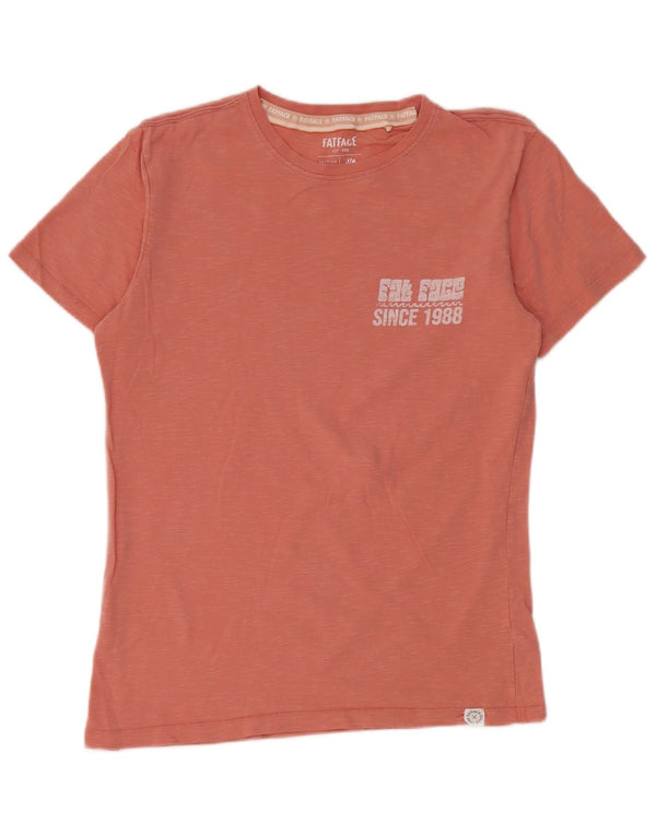 Camiseta con gráfico regular de hombre de Fat Face Top pequeño de algodón rosa