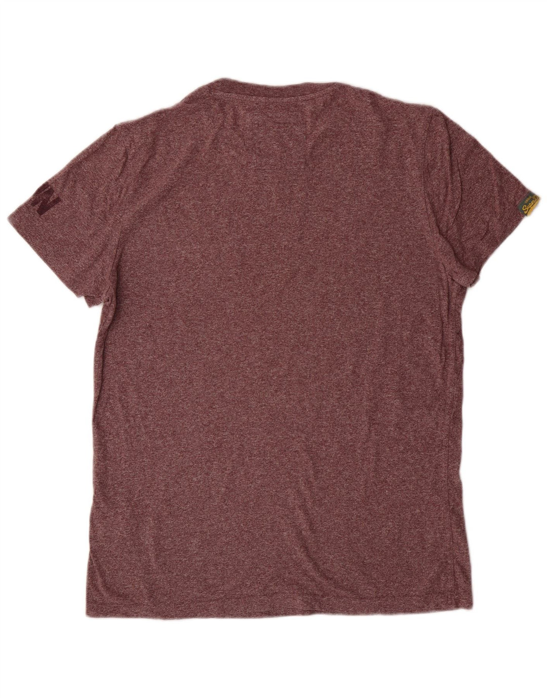 Superdry Mujer Camiseta Gráfica Top Grande De Algodón Moteado Granate