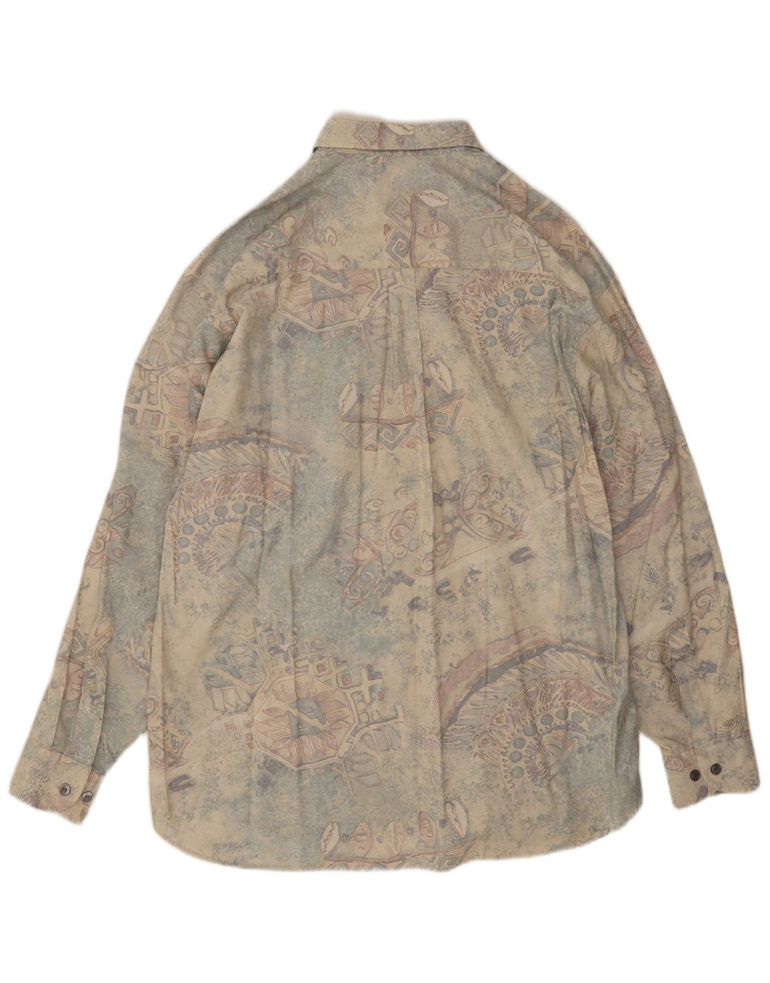 Club D'Amingo Camisa con estampado abstracto para hombre talla 41/42 grande multicolor