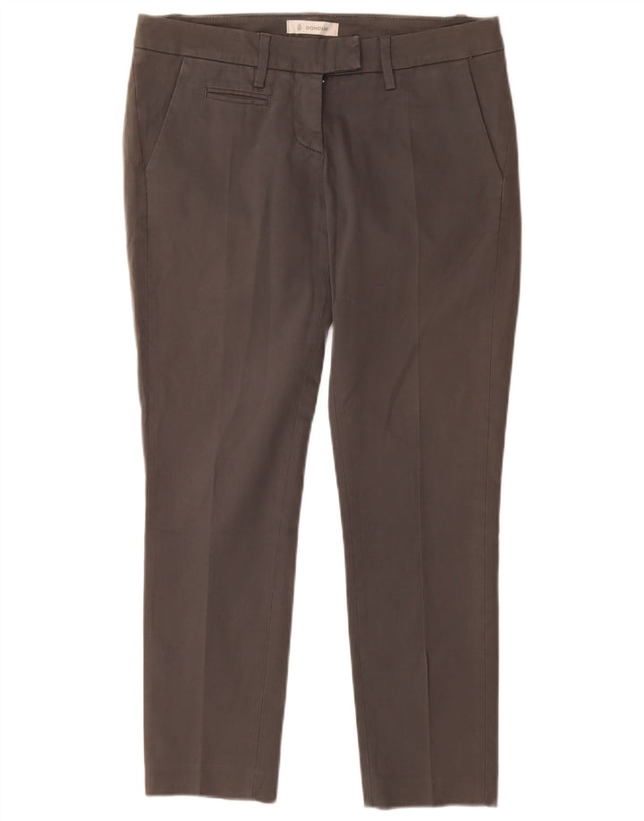 DONDUP Pantalón chino slim fit para mujer W28 L28 Algodón gris