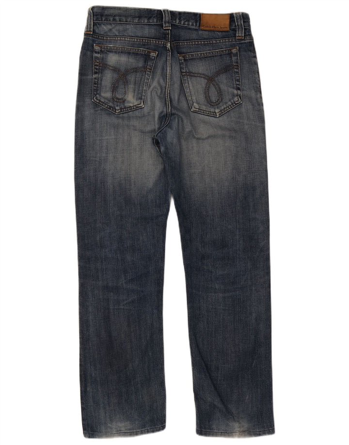Calvin Klein Jeans recortados desgastados para hombre W30 L23 Azul