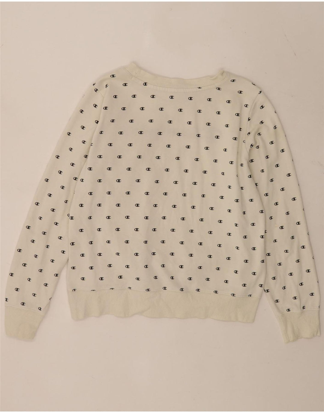 Champion Sudadera con gráfico para niños 11-12 años Grande Blanco Manchado