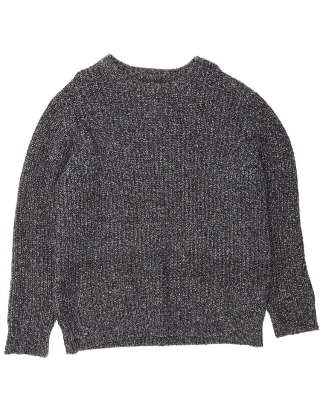 Marks & Spencer Suéter tipo jersey con cuello barco en azul Harbor para hombre, talla grande, azul marino