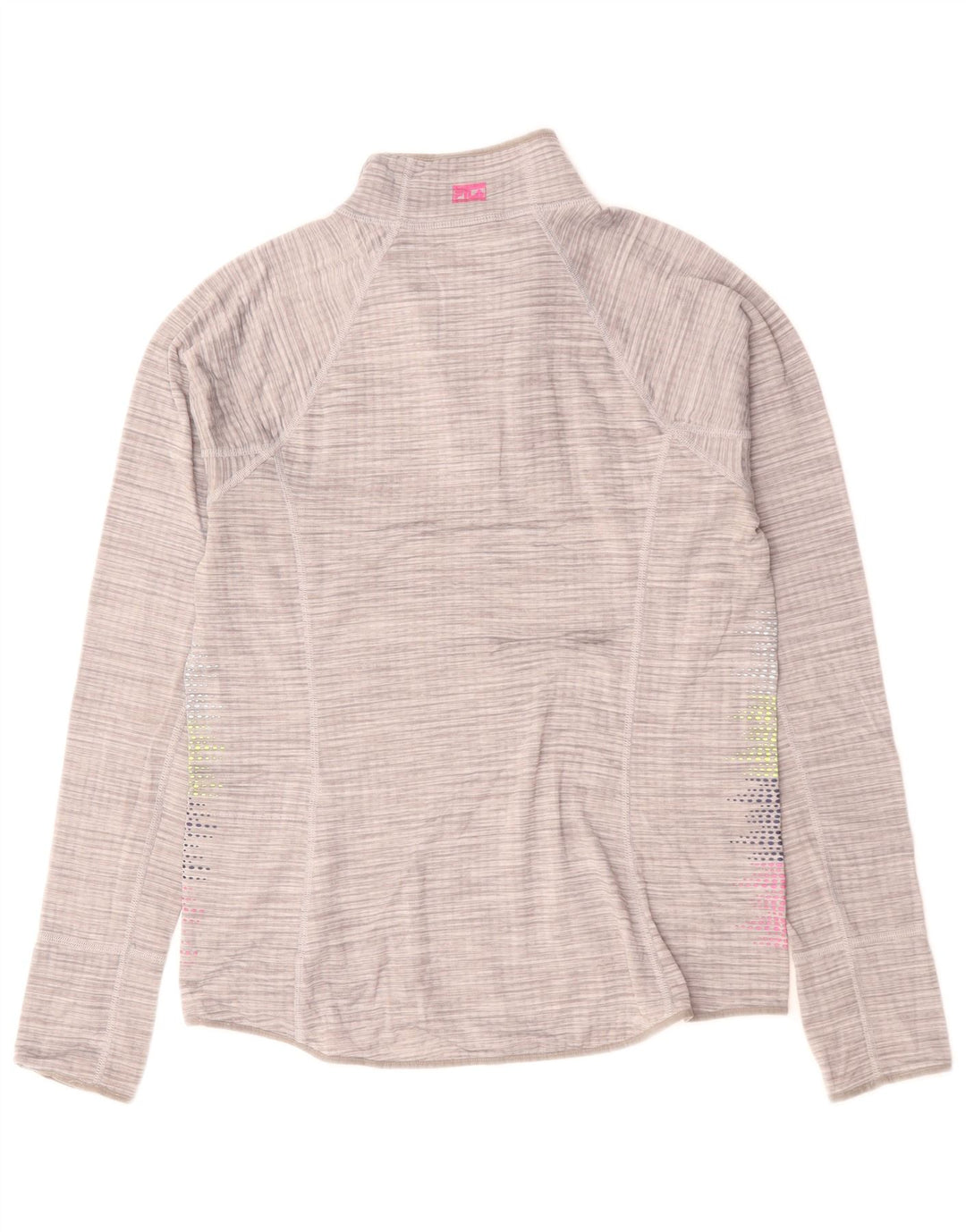 Fila Top de chándal con cremallera y cuello para mujer UK 14 Medium Grey Flecked