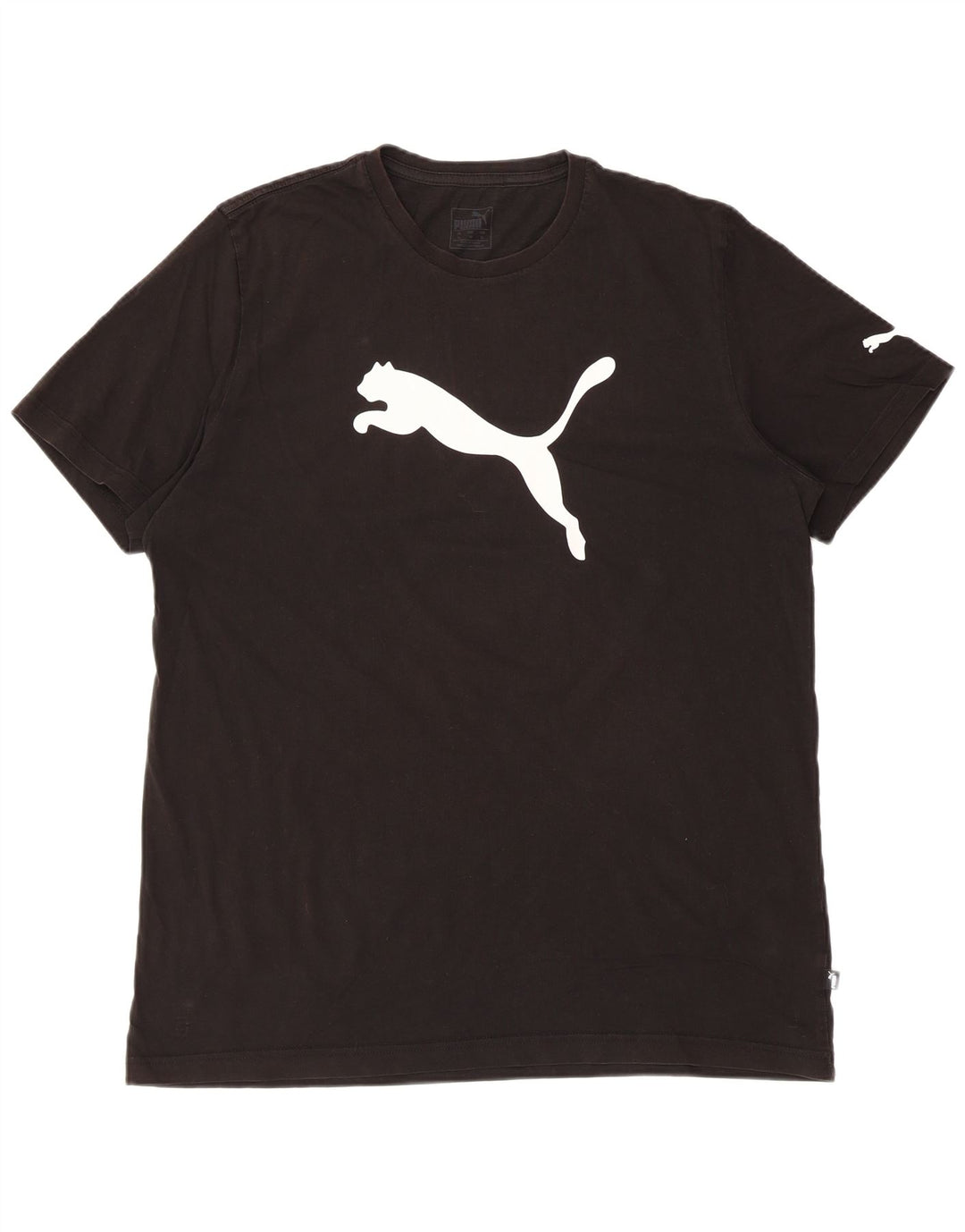 PUMA Camiseta gráfica para hombre Top XL Algodón negro