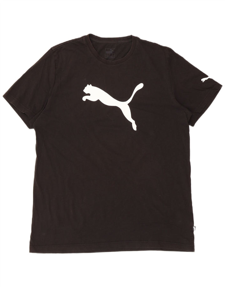PUMA Camiseta gráfica para hombre Top XL Algodón negro