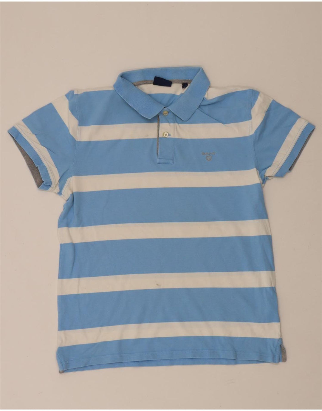 Gant Polo De Algodón A Rayas Azul Grande Hombre