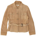 Chaqueta de ante vintage para mujer IT 48 XL Cuero beige