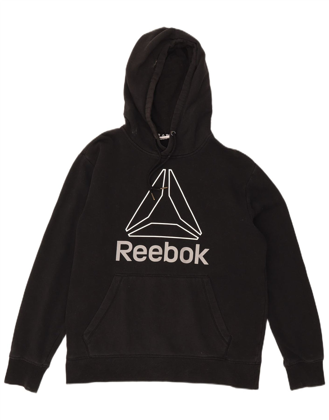 Reebok - Sudadera con capucha para hombre, diseño gráfico, talla grande, color negro