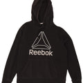 Reebok - Sudadera con capucha para hombre, diseño gráfico, talla grande, color negro
