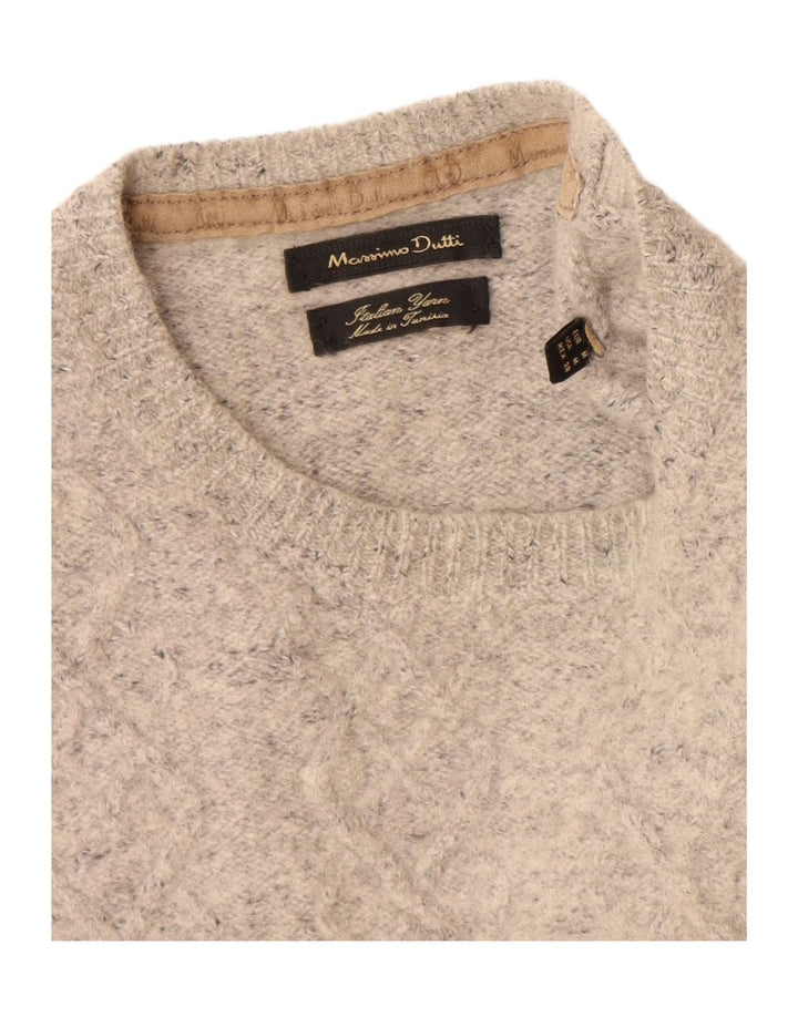 Massimo Dutti Jersey Cuello Redondo Hombre Gris Medio
