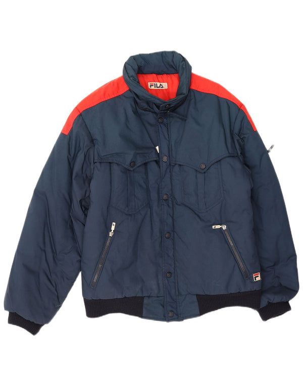 Fila Chaqueta acolchada para hombre IT 52 XL Poliamida color block azul marino