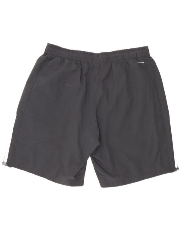 Adidas - Pantalones cortos deportivos para hombre, talla grande, poliéster, color negro