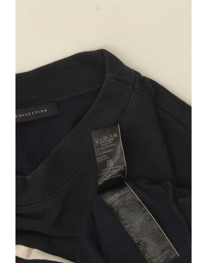 Marks & Spencer - Sudadera gráfica para mujer (talla 40), color azul marino