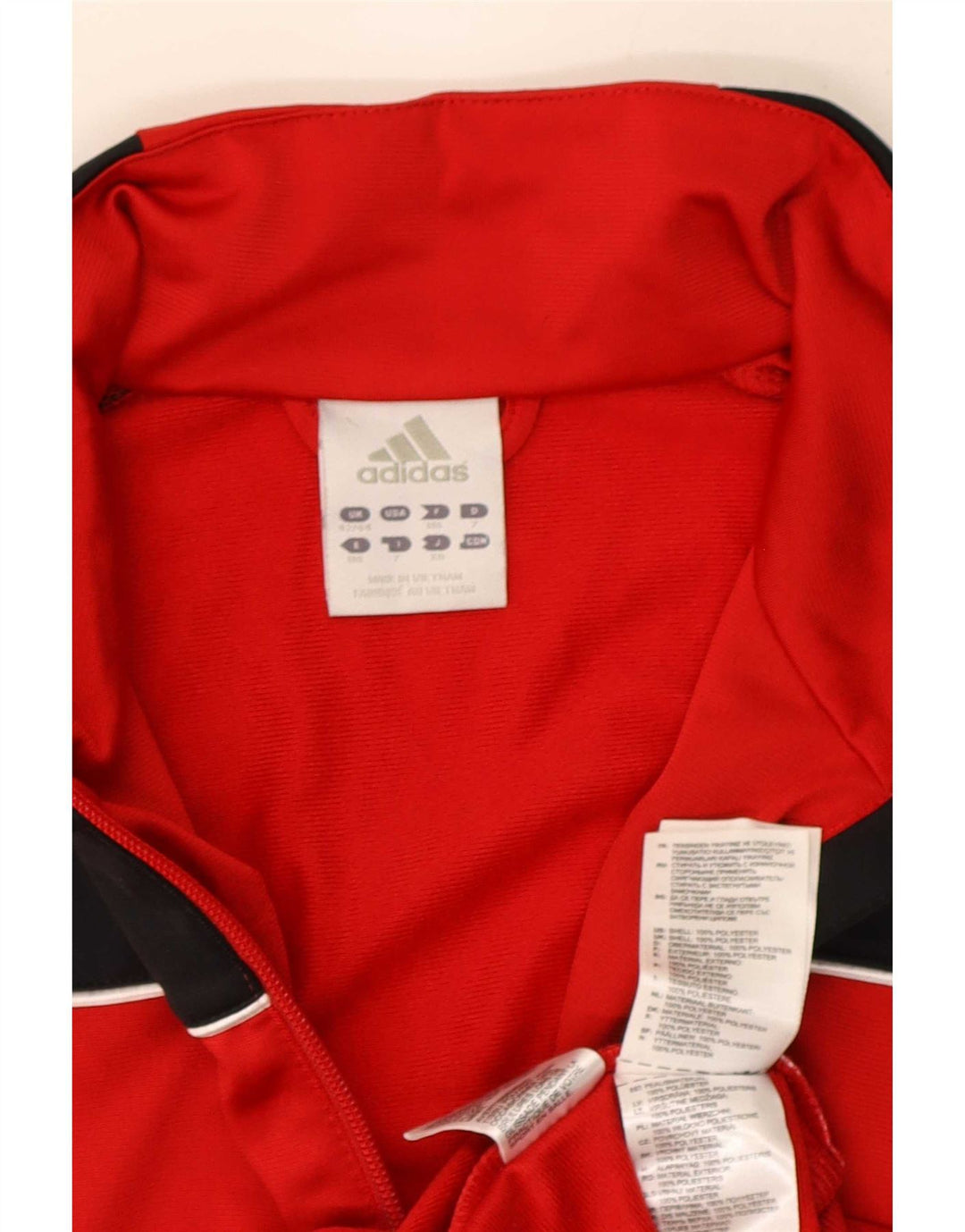 Adidas - Chaqueta de chándal para hombre, talla 42/44, poliéster color rojo grande