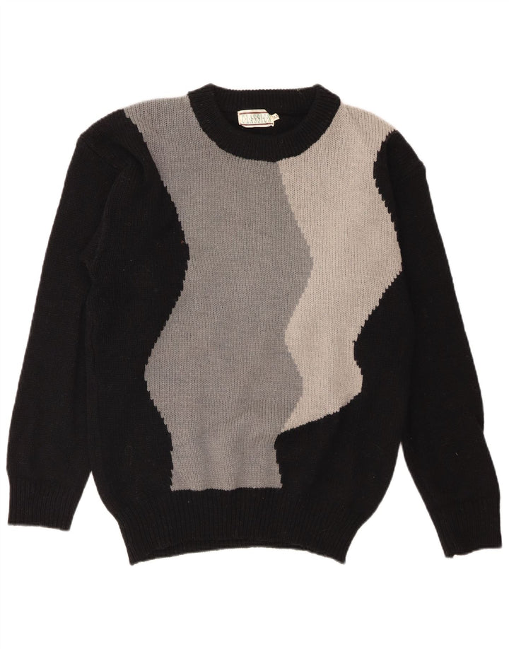 Suéter tipo jersey con cuello redondo para mujer Classics UK 44 Medium Black Colourblock