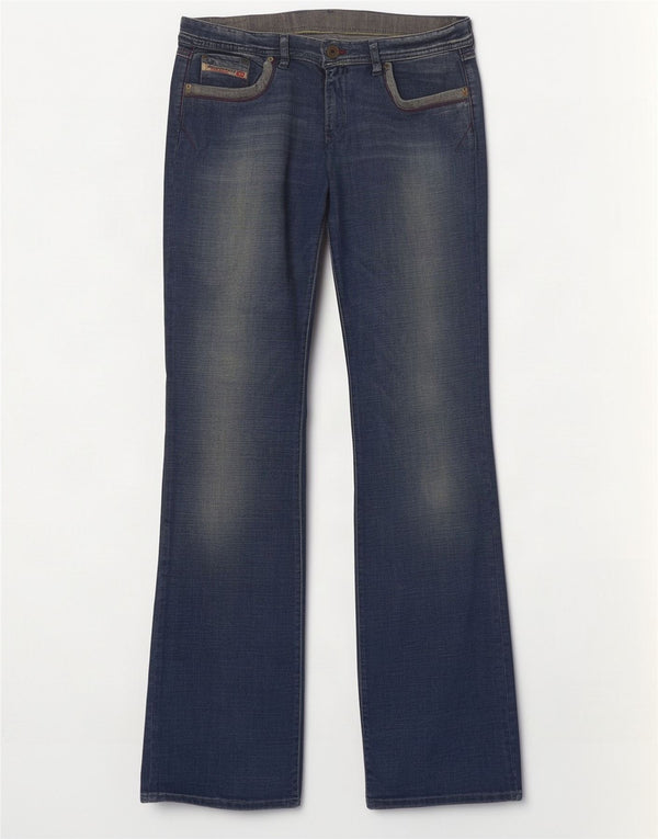 Diesel Vaqueros Bootcut Desgastados para Mujer UK 40 Large W32 L33 Algodón Azul