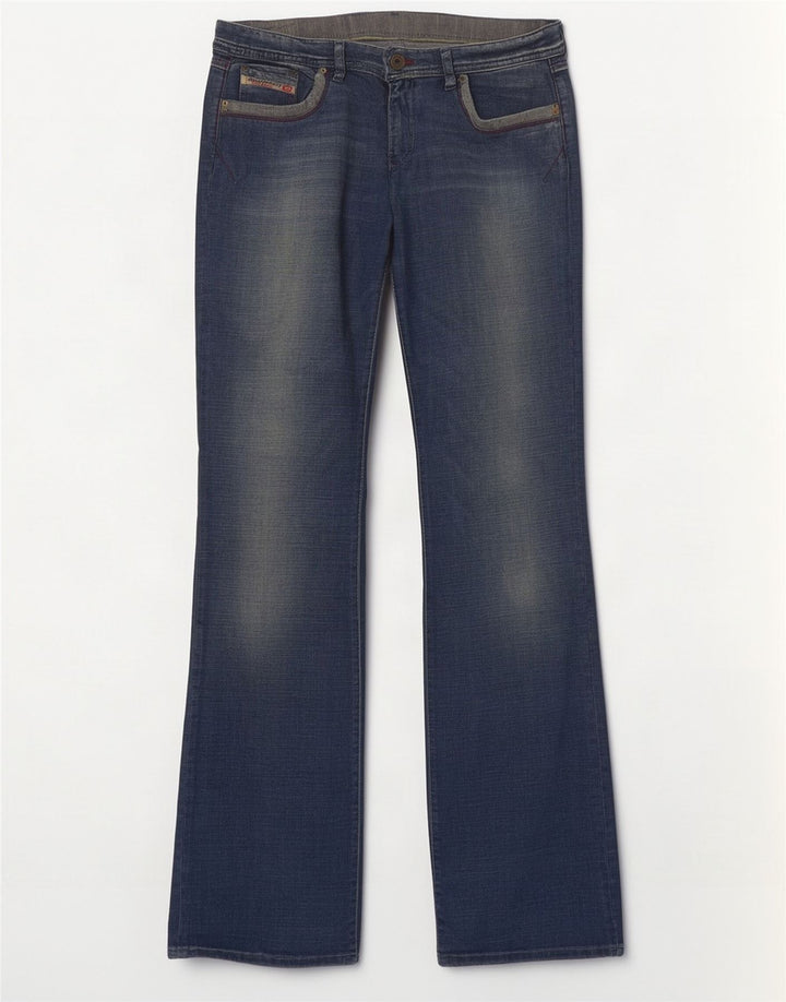 Diesel Vaqueros Bootcut Desgastados para Mujer UK 40 Large W32 L33 Algodón Azul