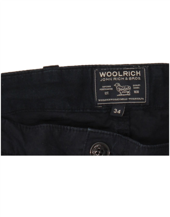 Woolrich Pantalón Cargo Recto Para Hombre W34 L27 Azul Marino