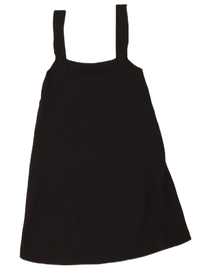 Zara Mujer Vestido De Verano UK 42 Medio Negro Poliéster