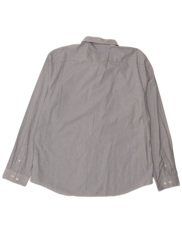 Calvin Klein Camisa Slim Fit para Hombre 2XL Algodón Azul a Rayas