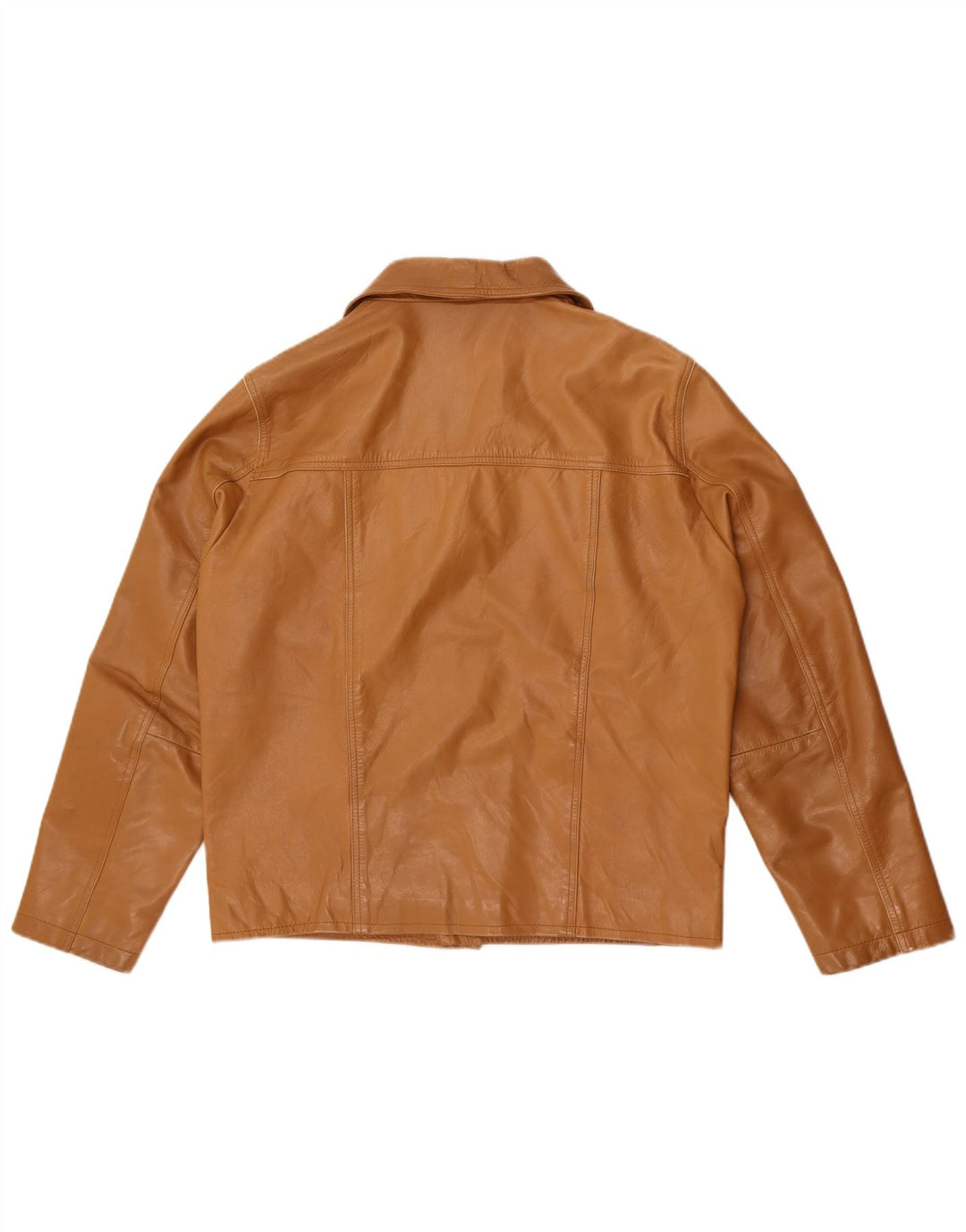 Gipsy Chaqueta de cuero para hombre UK 40 Large Cuero marrón