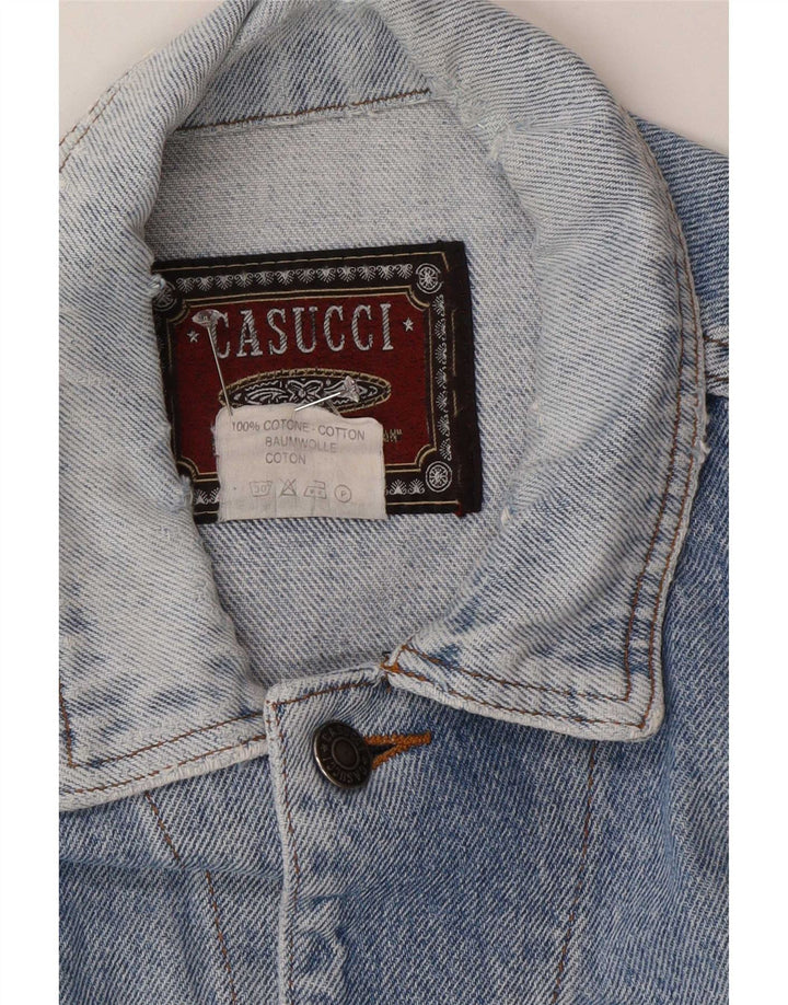 Casucci Chaqueta vaquera para hombre UK 40 Grande Algodón azul