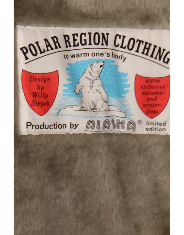 Vintage hombres Sherpa Bomber chaqueta Reino Unido 40 gris grande