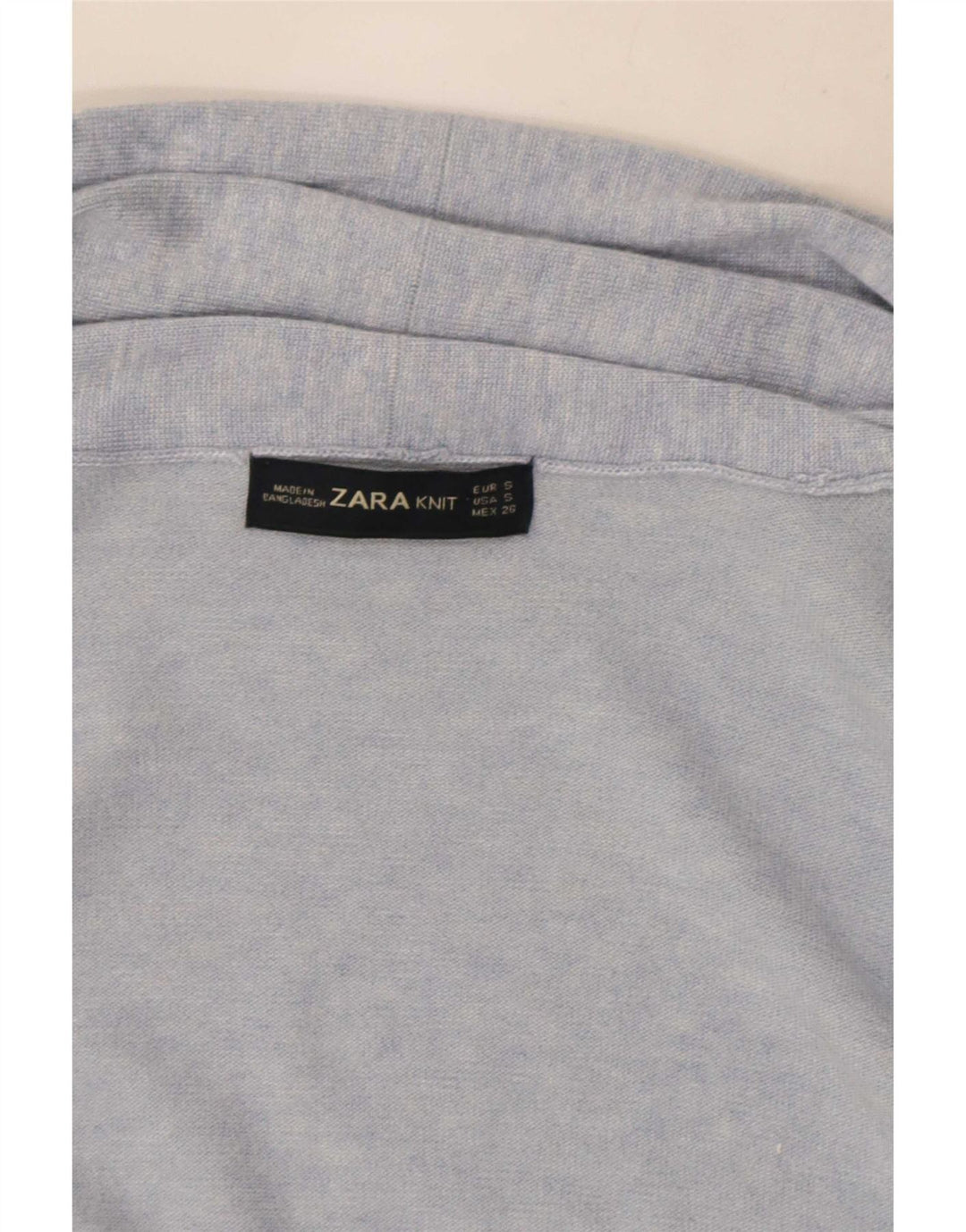 Zara Mujer Longline Cardigan Suéter UK 10 Small Azul
