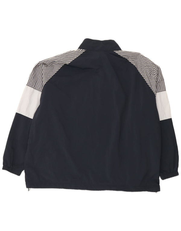Lyle & Scott Chaqueta impermeable para hombre UK 46 3XL Azul marino Colorblock Nylon