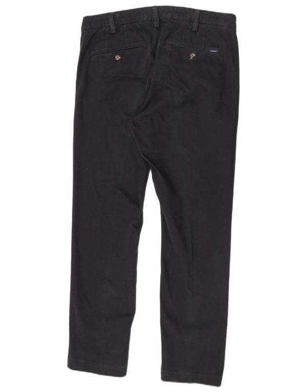 Gant Pantalón chino ajustado para hombre W34 L30 Algodón azul marino