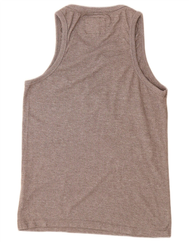 Superdry Hombre Camiseta Sin Mangas Con Estampado De Algodón Con Motivos Grises Pequeños