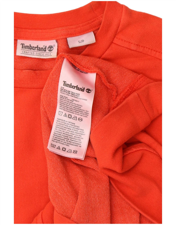 Timberland Hombre Sudadera Jumper Small Naranja Algodón