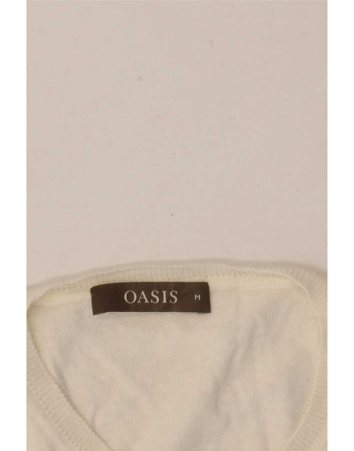 Oasis - Cárdigan para mujer, talla 40, talla mediana, color blanco