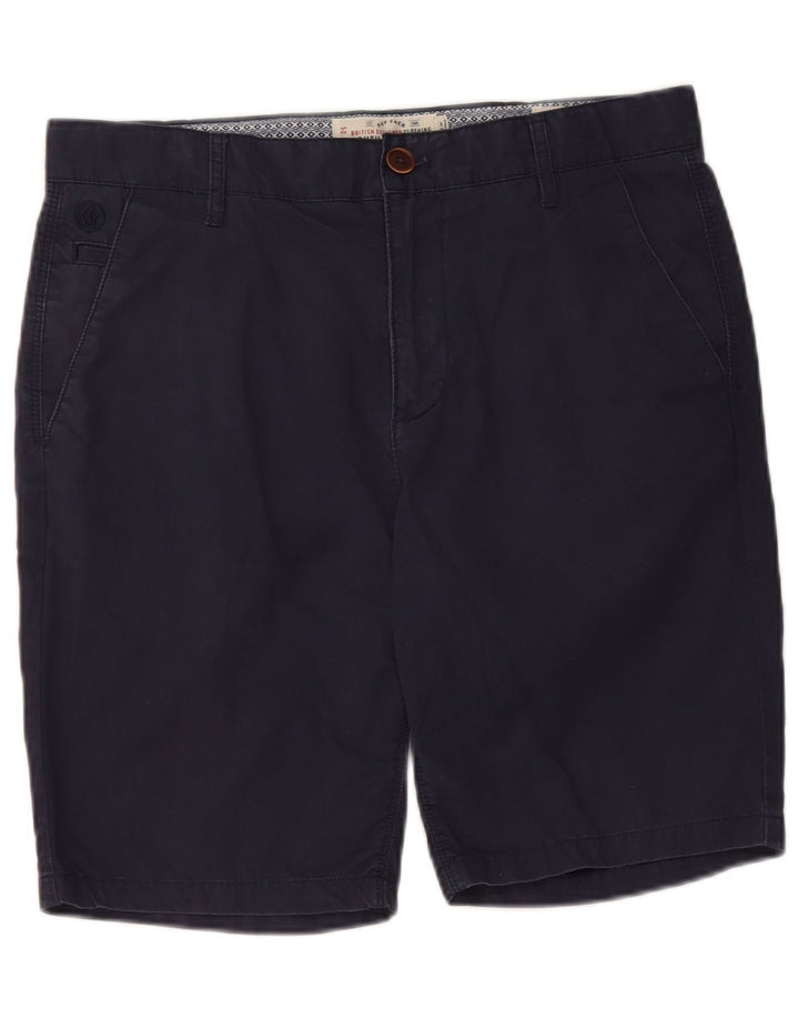 Pantalones cortos chinos para hombre Fat Face W32 Algodón azul marino mediano
