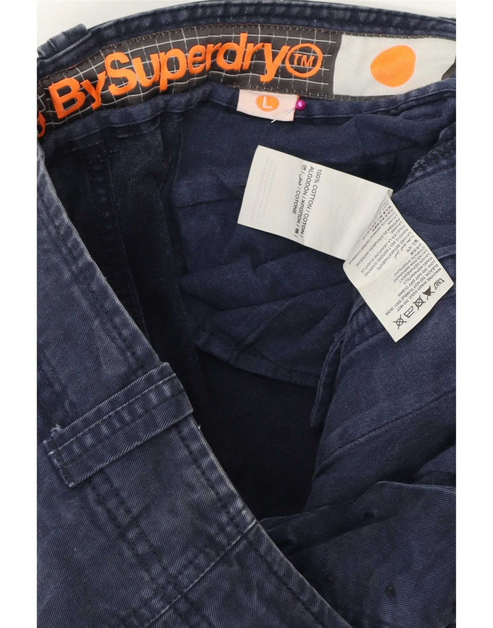Superdry Shorts Cargo Para Hombre Grande W34 Algodón Azul Marino