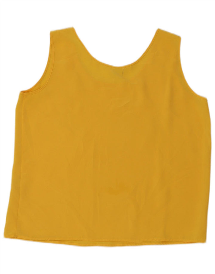 Primavera Firenze Blusa sin mangas de gran tamaño para mujer US 4 Pequeño Amarillo
