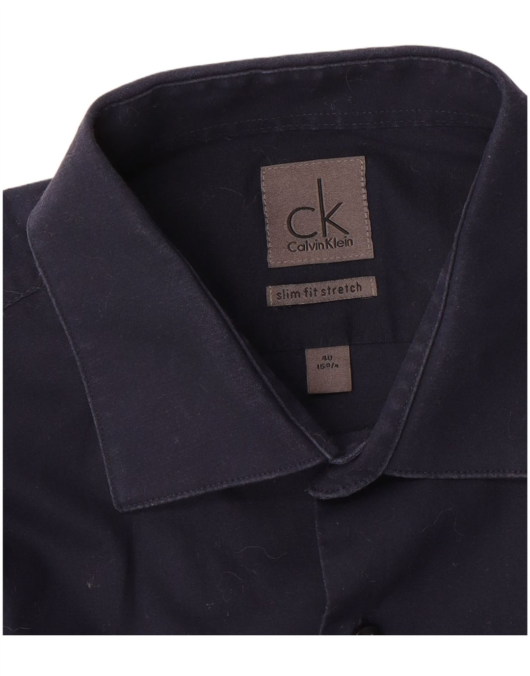 Camisa Calvin Klein Slim Fit para hombre talla 40 15 3/4 mediana azul marino