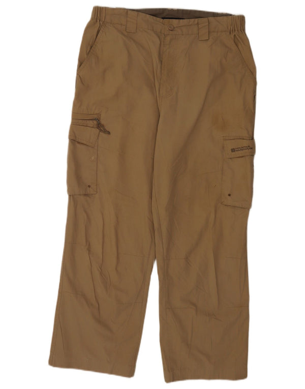 Pantalones cargo rectos para hombre de Mountain Warehouse W34 L26 Poliéster beige