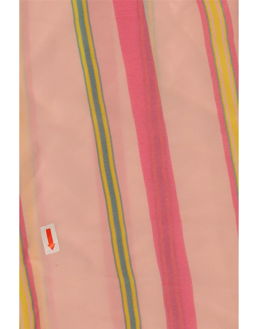 Vintage mujer 3/4 manga ver a través de vestido de cambio Reino Unido 12 rayas rosa medio