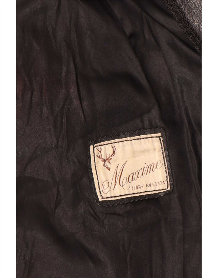 Maxime Chaqueta de cuero para mujer Reino Unido 44 Mediano Negro