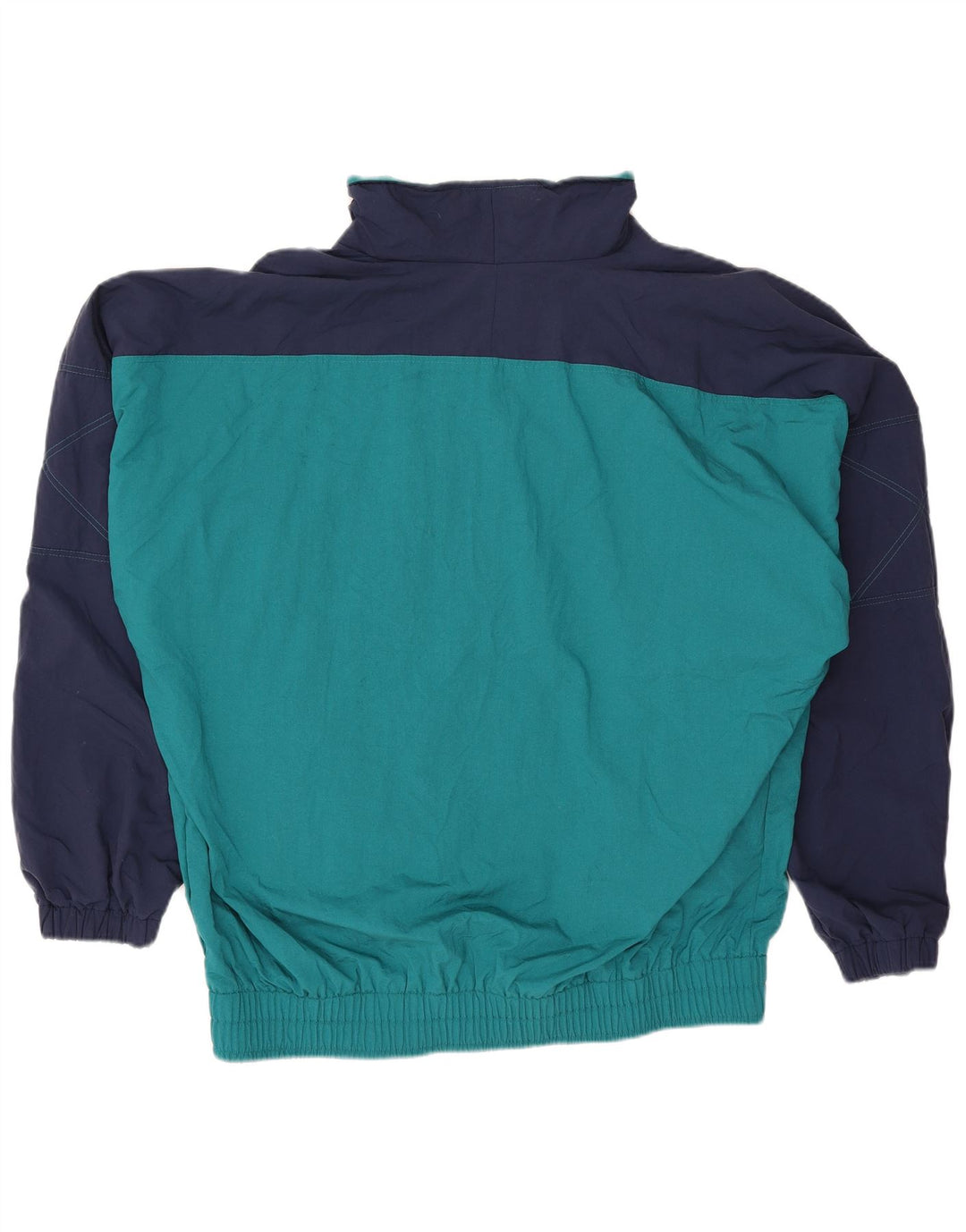 VINTAGE Chaqueta superior de chándal para hombre 2XL Bloque de color azul