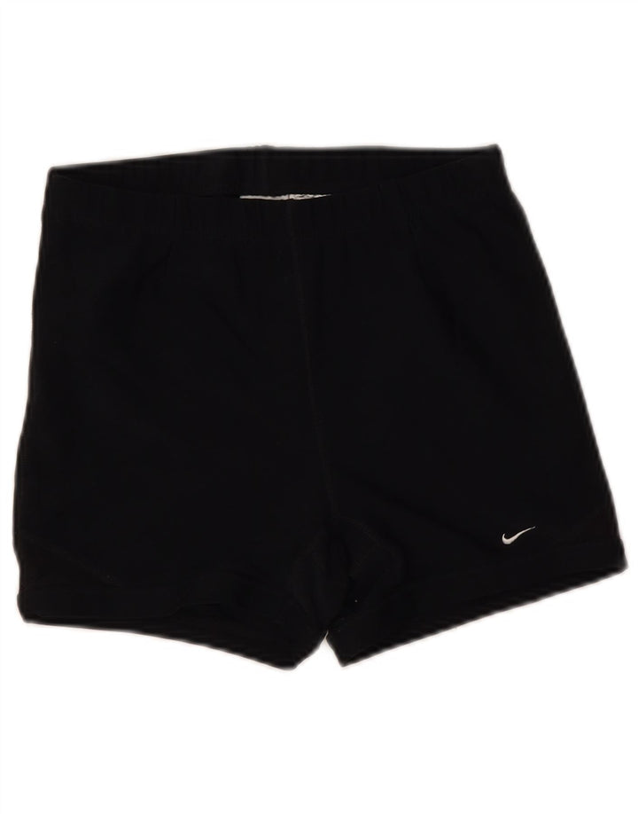 NIKE Pantalones cortos deportivos para mujer US 12/14 Grande Negro Poliéster
