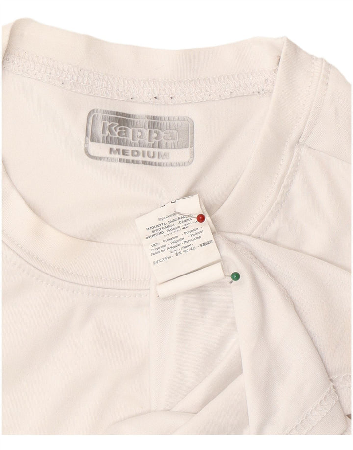 KAPPA Mens T-Shirt Top Medium White Polyester